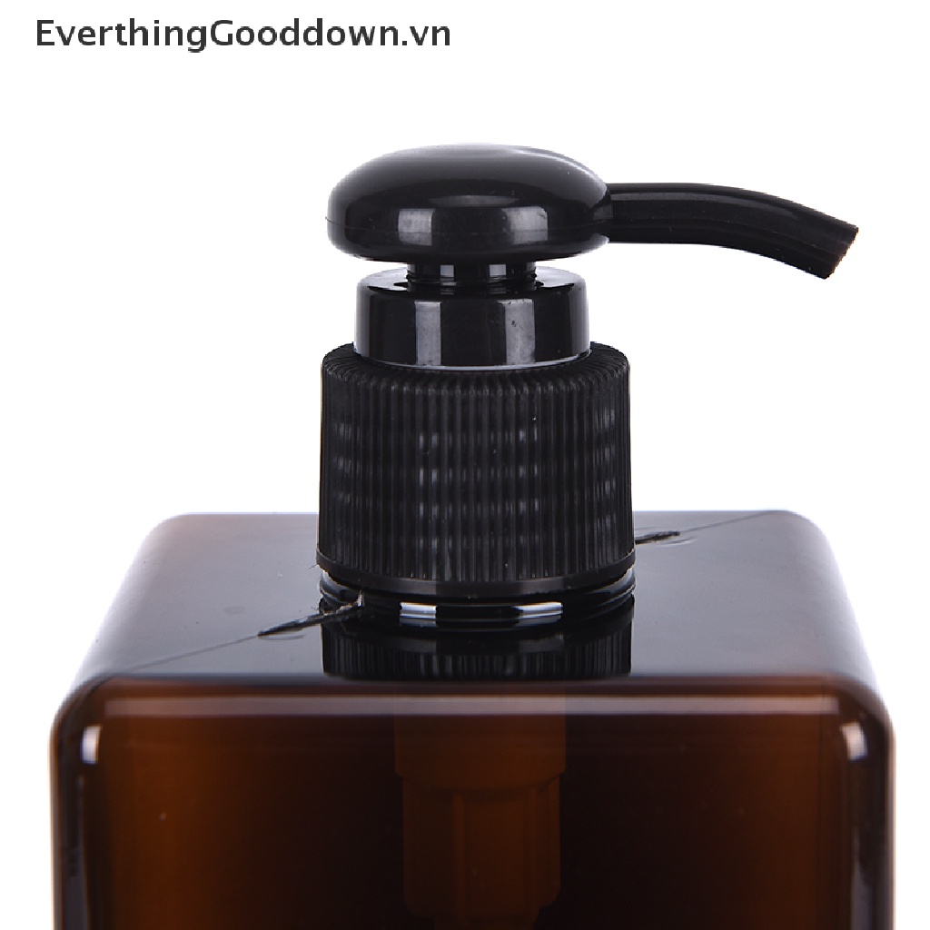 Everthinggooddown Bình Nhựa Rỗng Hình Vuông 250ml Đựng Dầu Gội Sữa Rửa Mặt