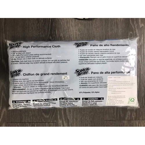 Túi 10 Khăn Microfiber 3M SQ21 36x36cm - Mềm Và An Toàn Cho Bề Mặt – Hàng Chính Hãng Scotch-Brite