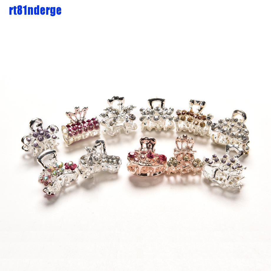 Kẹp Tóc Càng Cua Mini Đính Hoa Pha Lê Phong Cách Mới