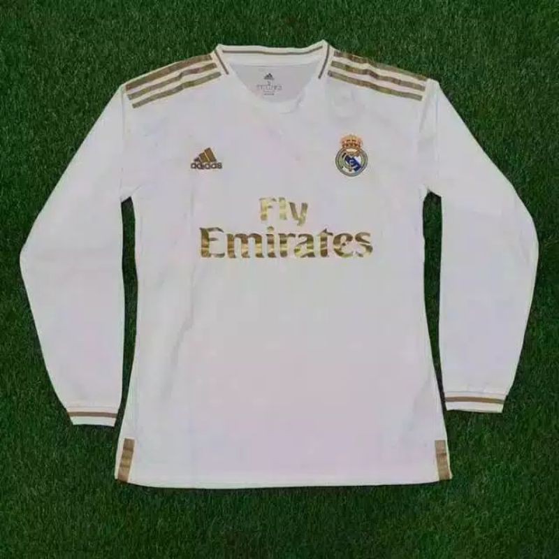 Áo Thun Tay Dài In Logo Real Madrid Thời Trang 2019 / 2020