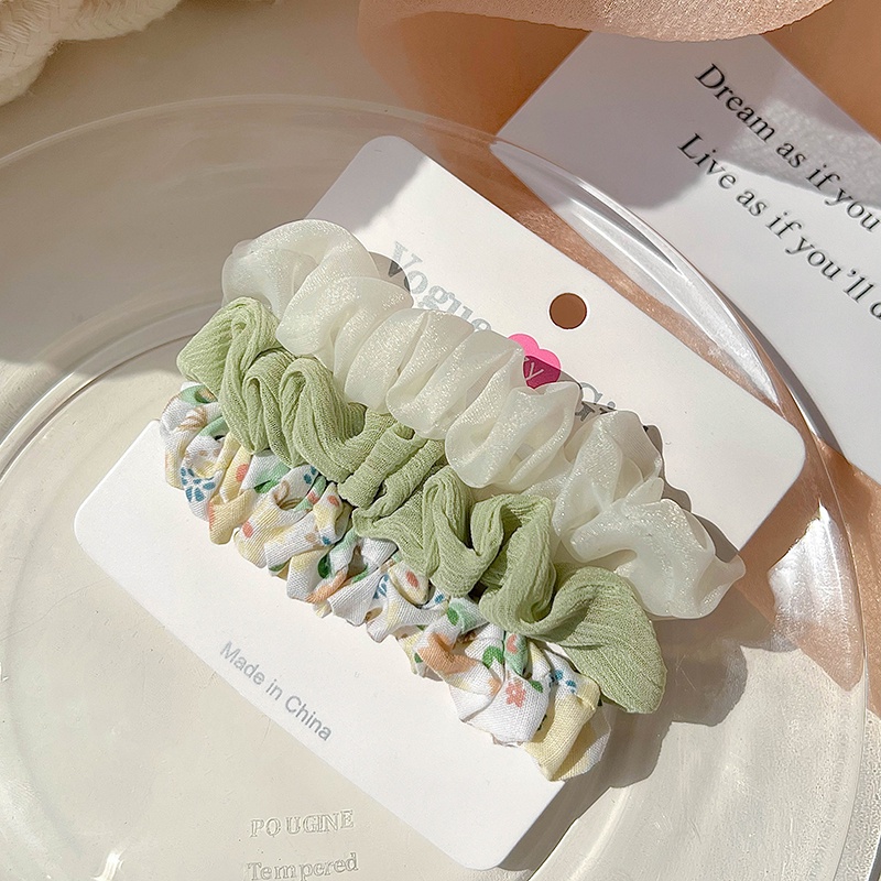 Set 3 Dây Cột Tóc Cỡ Lớn Thiết Kế Đơn Giản Thời Trang Cho Nữ