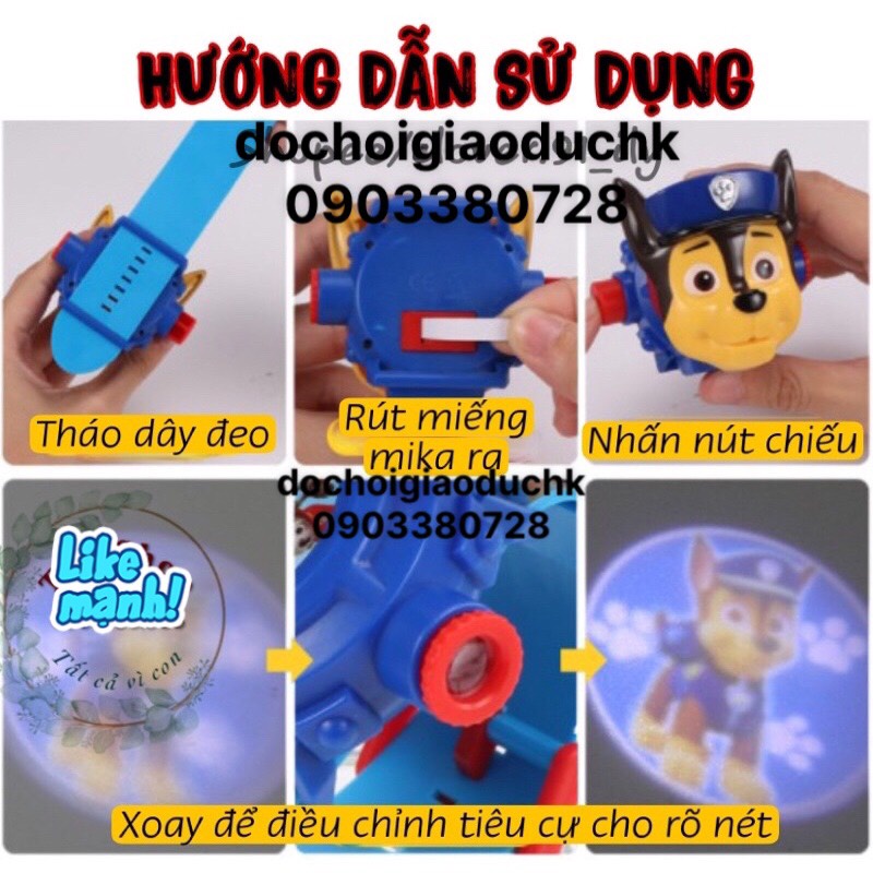 Đồng hồ đeo tay doremon/hello kitty/ spiderman/minion chiếu hình 3d cho bé