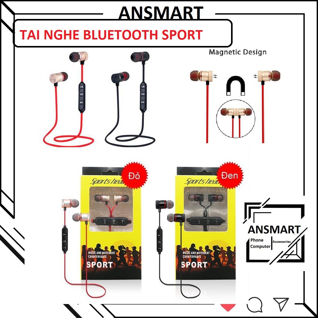 [HOT] Tai nghe bluetooth Sport S8 hai đầu nam châm