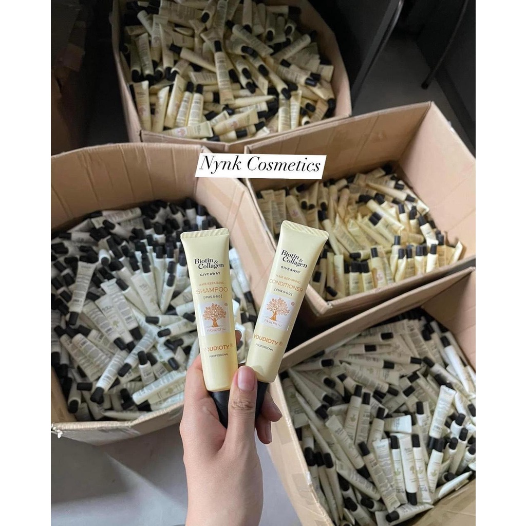 Cặp Dầu Gội Biotin Collagen Mini 30ml