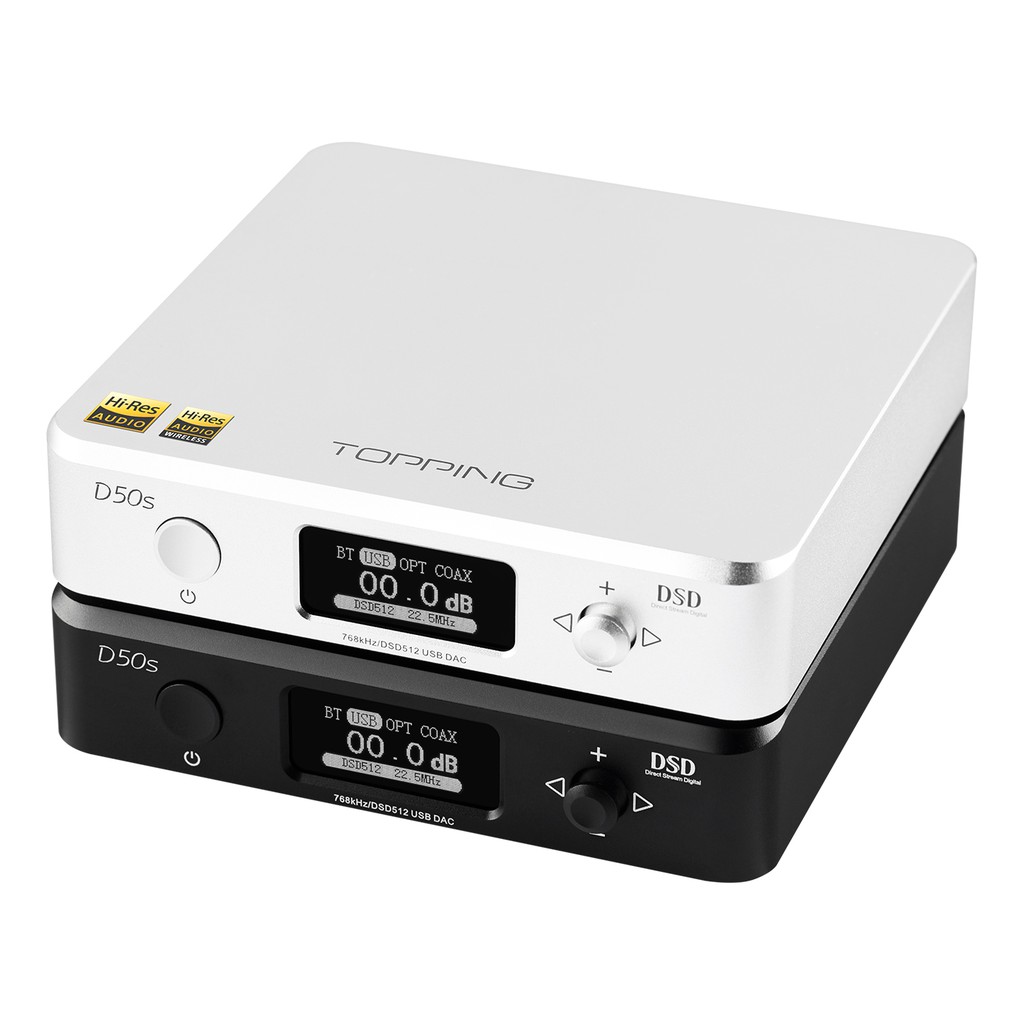 Bộ Giải Mã DAC Nghe Nhạc DSD512 Lossless 32BIT Bluetooth 5.0 TOPPING D50S