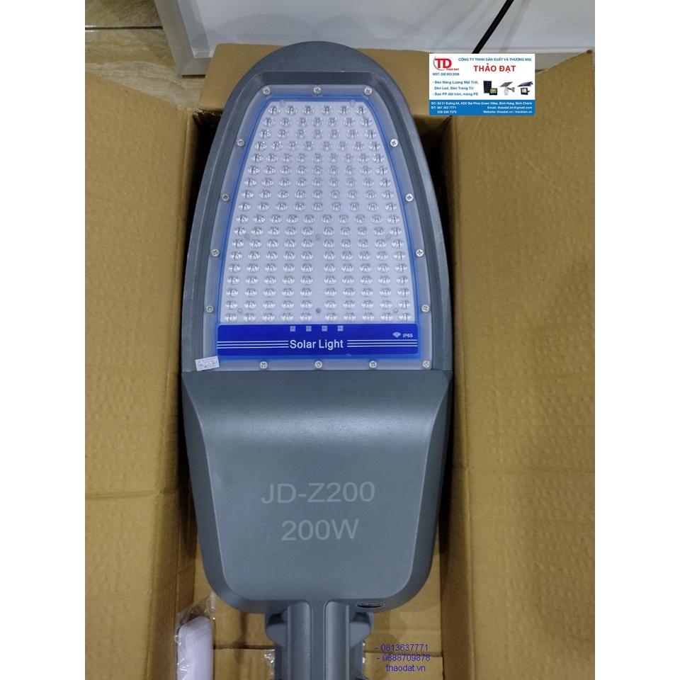 ĐÈN NĂNG LƯỢNG MẶT TRỜI CHÍNH HÃNG JINDIAN JD-Z200  THẢO ĐẠT