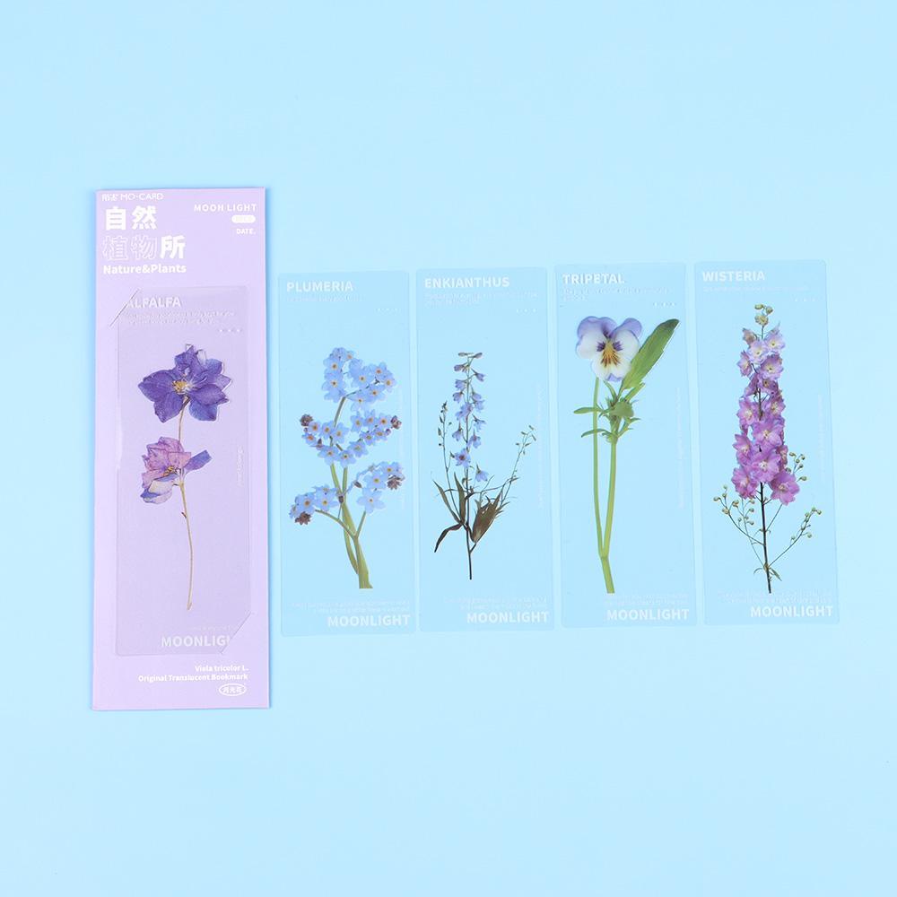 FAY Bộ 5 Thẻ Đánh Dấu Sách Hình Cây Tự Nhiên