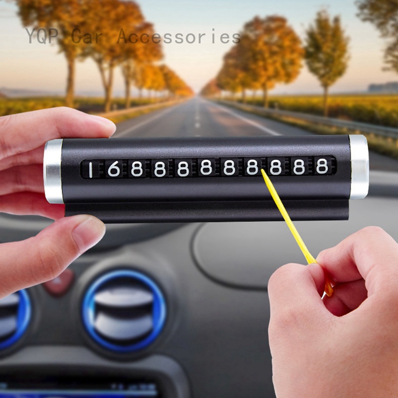 Thẻ đỗ xe tạm thời bằng kim loại nhôm xoay được thông dụng cho xe hơi