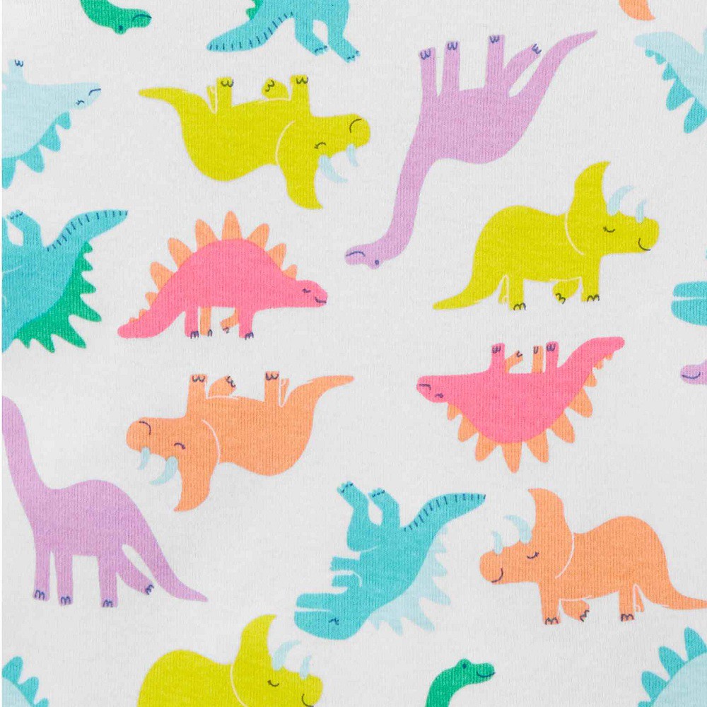 Set 4 đồ ngủ Carter’s Dino Snug Fit Cotton PJs Pink/White