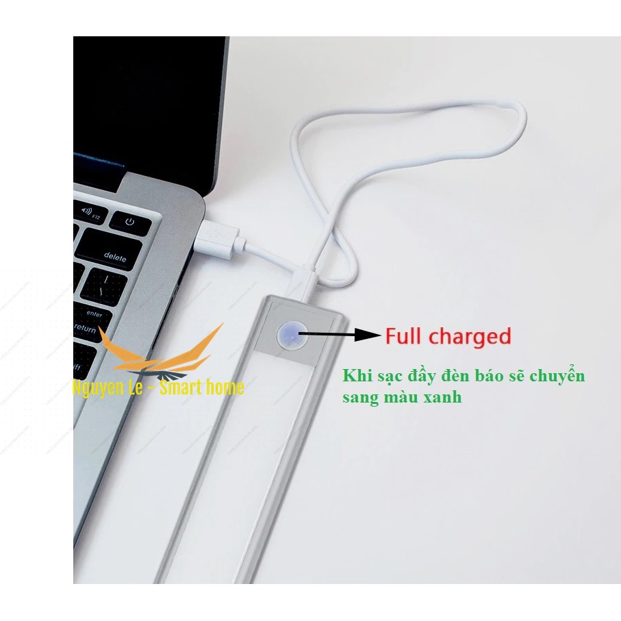 Bộ đèn LED pin sạc tự sáng khi có người tiện dụng gắn tủ quần áo ,lối đi cầu thang,tủ bếp...