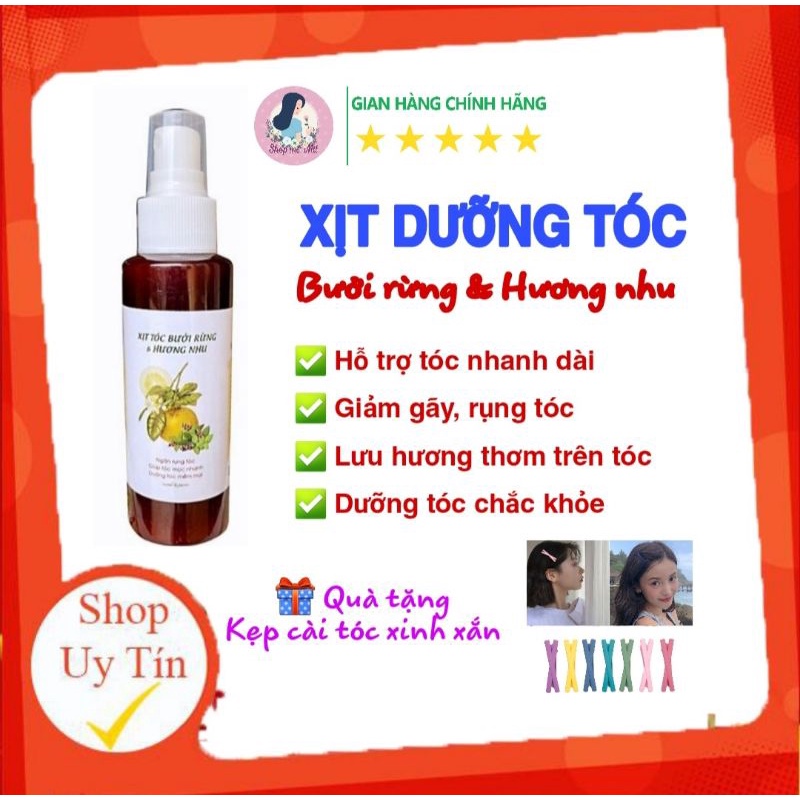 Xịt tóc Bưởi Rừng & Hương Nhu Mộc Nhan Natural 100% nguyên liệu thiên nhiên 100ml