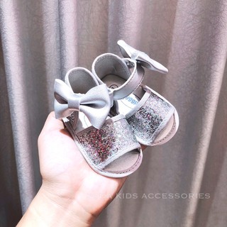 (Sale lẻ size)Sandal nơ lấp lánh-đan chéo