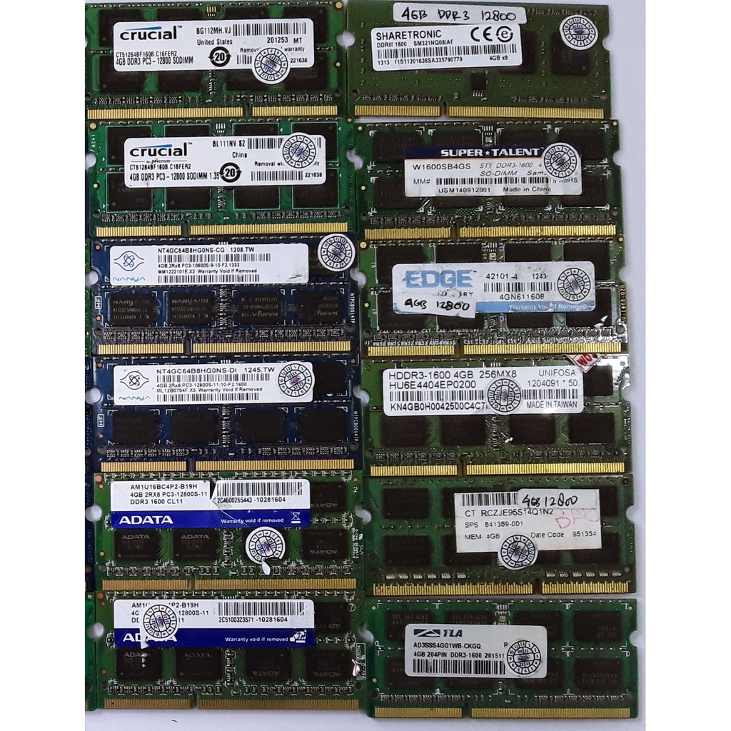Bộ Vi Mạch Điện Tử Sodimm Ddr3 4gb Pc12800-1600Mhz