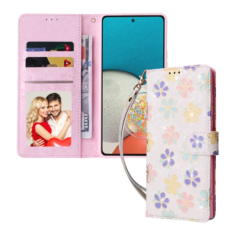 Sang Trọng Bao Da Điện Thoại pu Hình Hoa Cho samsung galaxy a05s a53 a33 a23 a24 a52 4g a52s m23 a13 5g a13 4g a14 4g a24 5g a14 5g Ốp