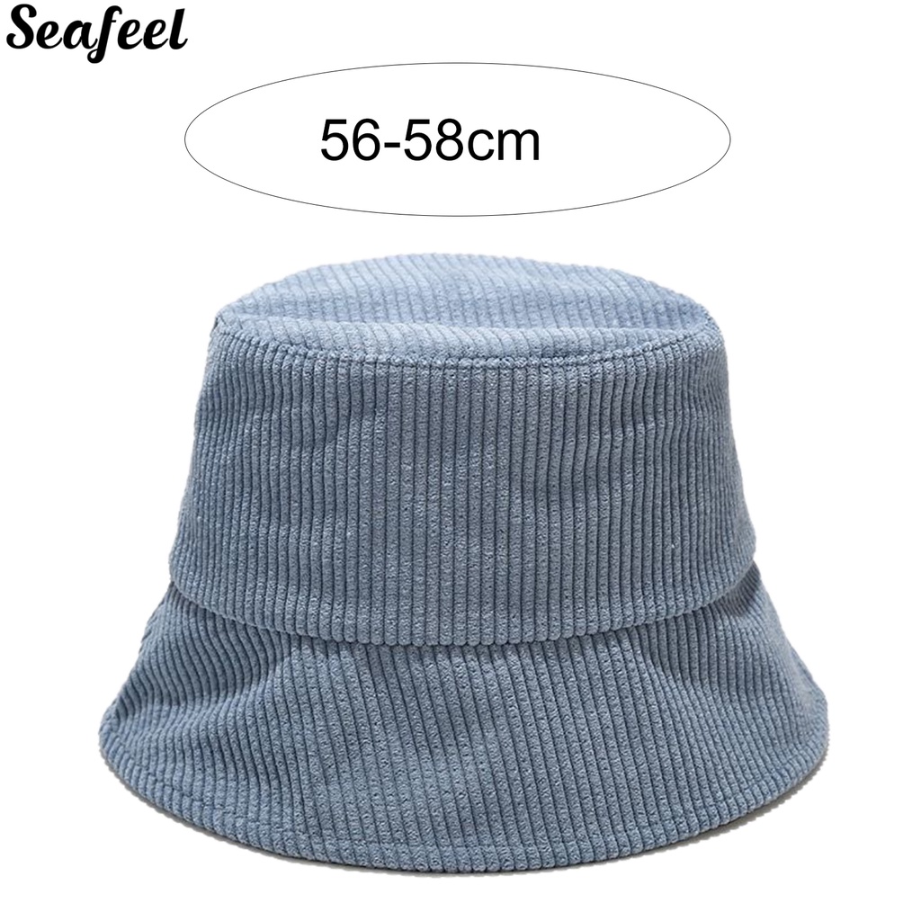 Mũ bucket vải nhung kẻ thoáng khí phong cách Hàn Quốc cho nữ