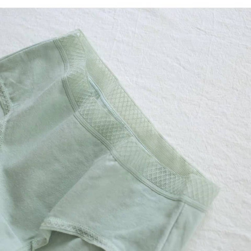 Quần lót cotton Cạp Lưới đáy kháng khuẩn KIMCHIBIKINI chip  nữ trơn siêu đẹp Mềm Mát QL179