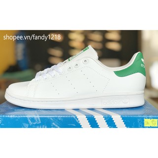 Giày Thể Thao Stan Smith Gót Xanh Lá