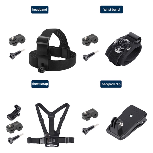 Bộ Phụ Kiện Gồm Ba Lô + Kẹp + Dây Đeo + Giá Đỡ Ngực Cho insta360 x 3 / go 3 / one x2 / x / rs / gopro / dji osmo action 4 3