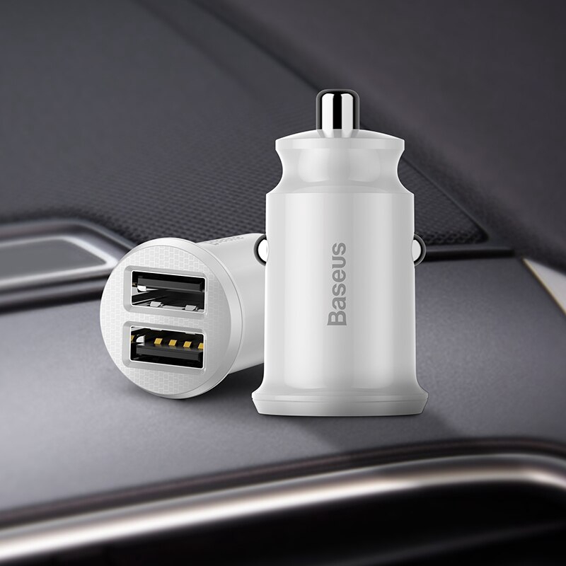 Cốc Sạc Nhanh Baseus Cổng Usb Trên Xe Hơi Cho IPhone 13 Pro Max Samsung Xiaomi 3.1A