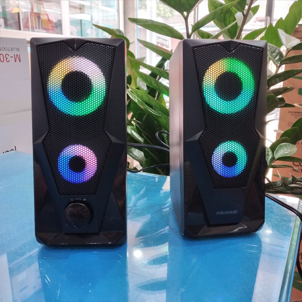 Loa Microlab B27 2.0 công suất 10W đèn LED thời trang - Hàng chính hãng BH 12 tháng