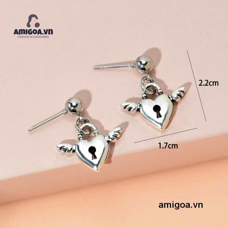 ✨✨1 Cặp Khuyên Tai Hình Chìa Khóa Trái Tim Xinh Xắn Cho Nữ