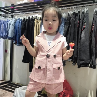 Bộ vest sát nách cho bé