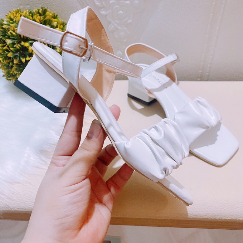 [Cực hot] Giày sandal cao gót nữ cao 4p quai bèo nhúm ảnh chụp thật