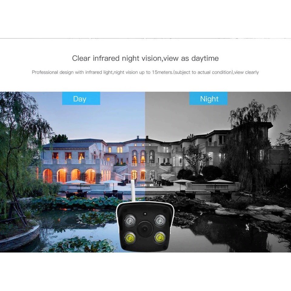 Camera IP ngoài trời C18S FHD 1080p Vstarcam, quay đêm có màu,có âm thanh