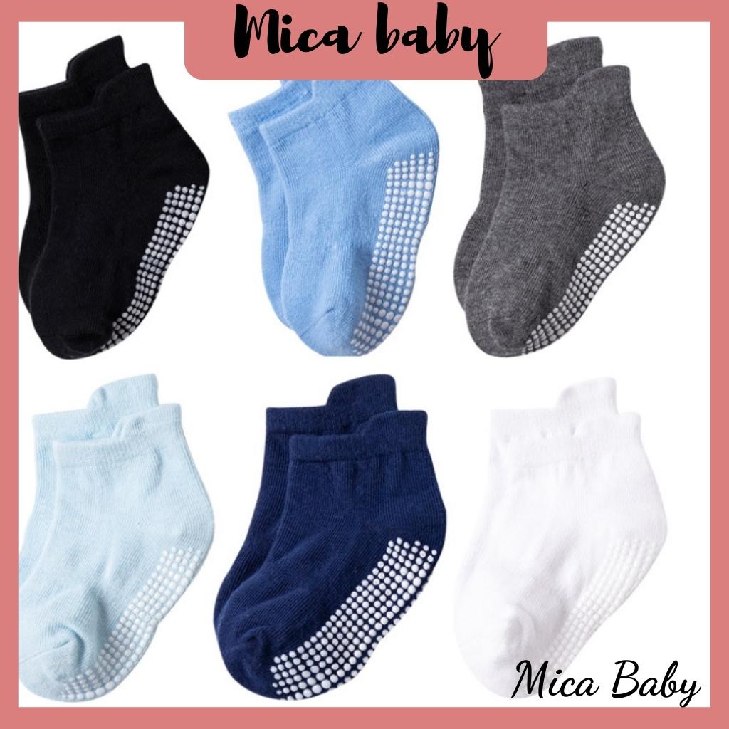 Set 6 đôi tất trơn chống trượt cho bé Mica baby T16