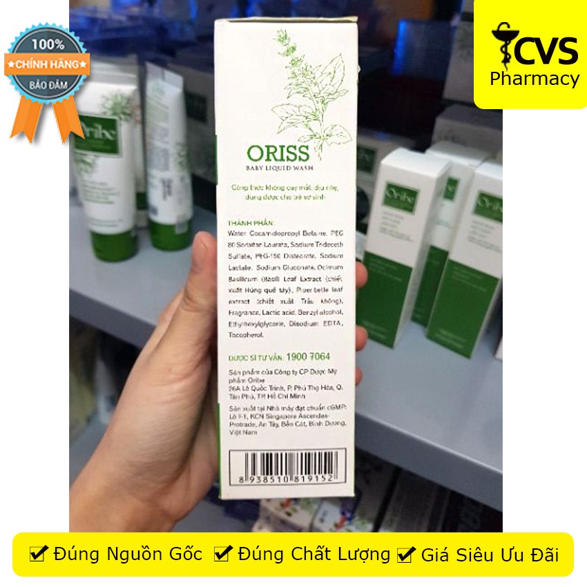 Oriss Baby Liquid Wash - Sữa tắm gội rôm sẩy em bé , Sữa tắm cho trẻ - cvspharmacy