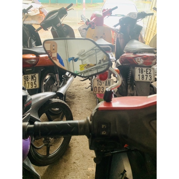 Gương chiếu hậu yaz mẫu 2022 gắn mọi loại xe chân 10 ly