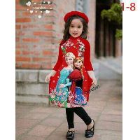 Áo dài elsa cho bé gái sz 1-8(10-30kg)