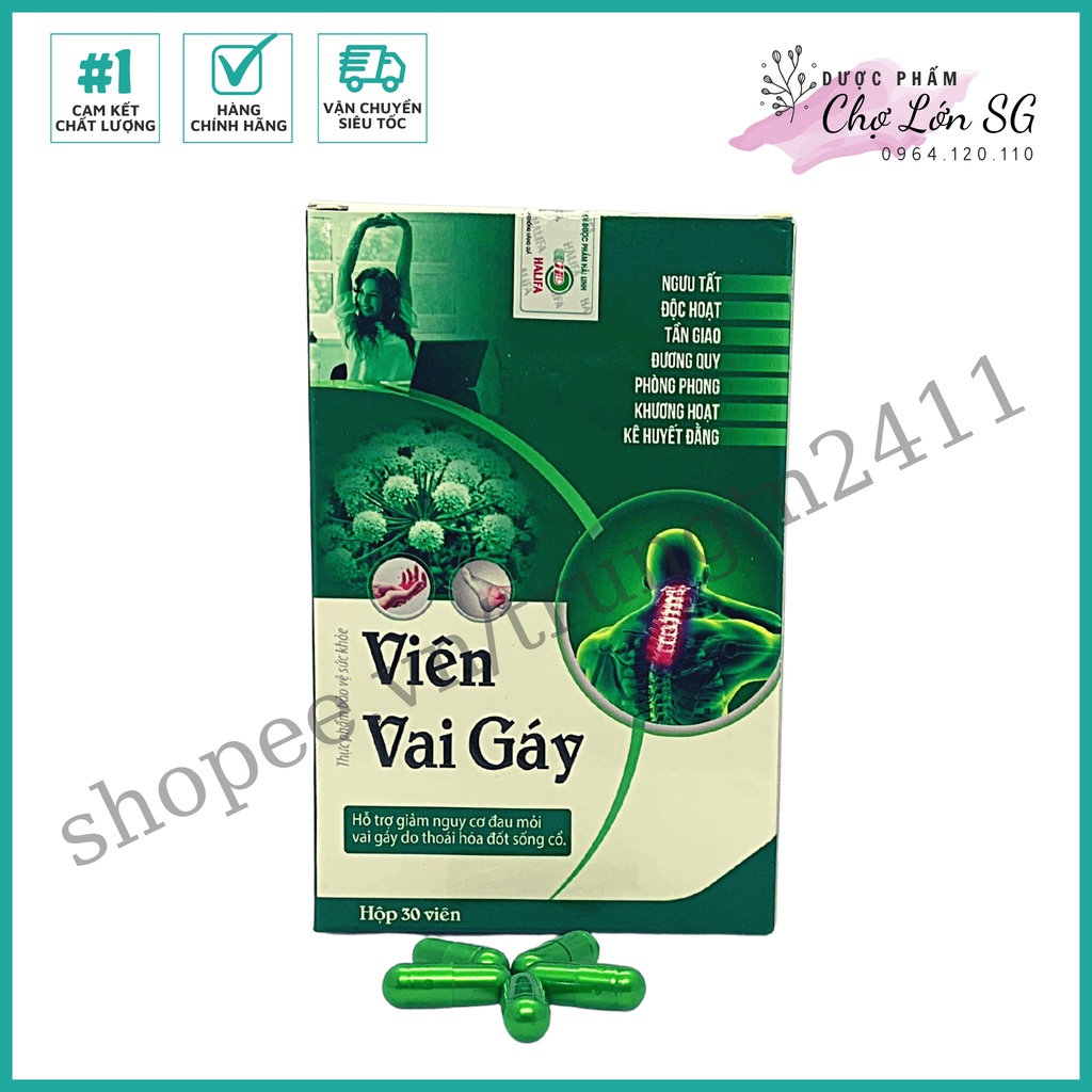 Viên uống VIÊN VAI GÁY, giảm các triệu chứng đau mỏi vai gáy - Hộp 30 viên
