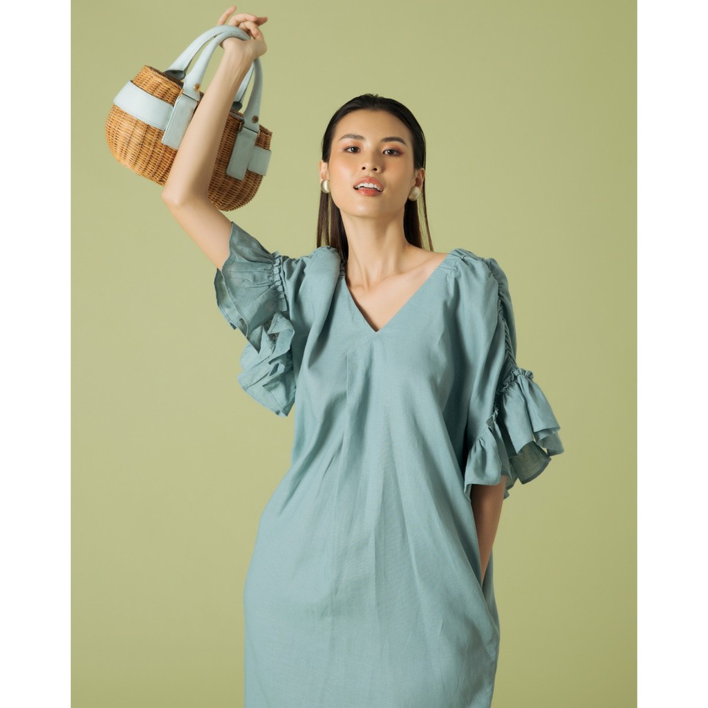 Đầm Linen Nữ Xanh F2 Fashion &amp; Freedom