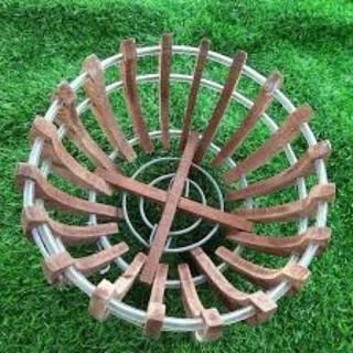 chậu gỗ nhãn f25
