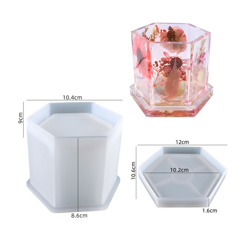 1 bộ khuôn silicone dùng làm chậu cây mọng nước