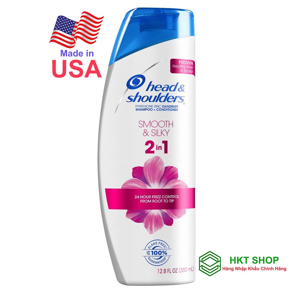 [USA] Dầu gội và xả 2in1 Head&amp;Shoulders Smooth &amp; Silky 380ml