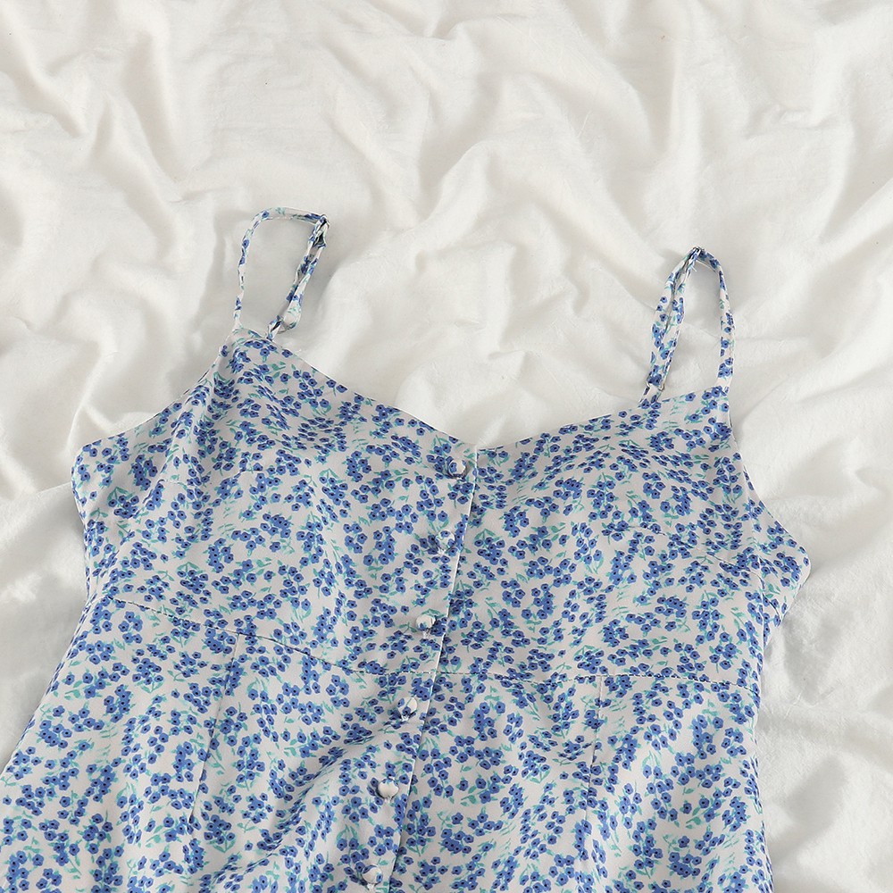 Set Áo Thun Ngắn Tay Đầm Yếm Họa Tiết Hoa Xinh Xắn Dành Cho Nữ （Buy separately） | BigBuy360 - bigbuy360.vn