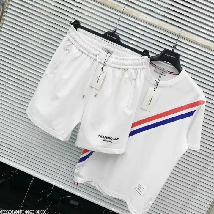 Đồ thể thao nam 2 sọc chéo đen trắng FREESHIP  quần áo thể thao nam mẫu mới nhất 2022