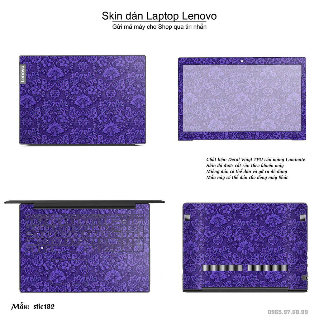 Skin dán Laptop Lenovo in hình Hoa văn sticker nhiều mẫu 30 (inbox mã máy cho Shop)