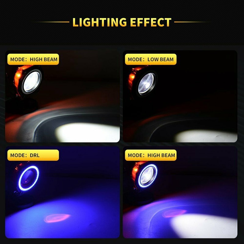 2 Pcs/Pair 3 Inch Halo LED Spot Work Light Bar Pods Fog Driving 4WD [PQV]