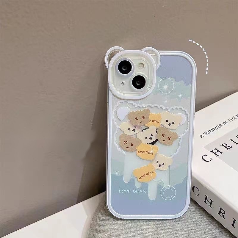 Ốp Iphone Bear Xanh 13 Pro Max/13/13 Pro/12 Pro Max/12/212 Pro/11 Pro Max/11/Xs Max/X/Xs/8 Plus/7 Plus
