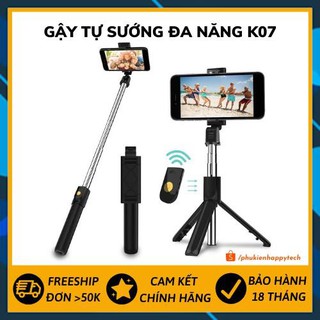 [FREESHIP] Gậy tự sướng Bluetooth K07, gậy tự sướng 3 chân đa năng chụp hình Selfie Tripod - BamBoo