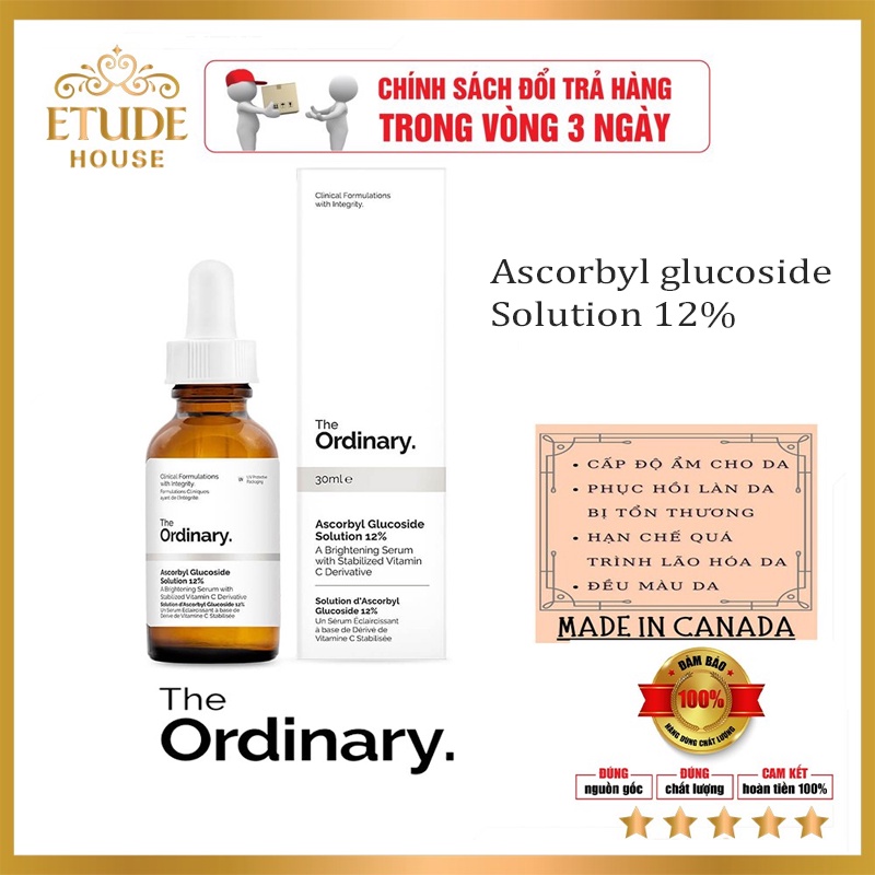 The Ordinary Ascorbyl Glucoside Solution 12% 30 mL. serum siêu dưỡng Sáng da Chống Lão Hóa