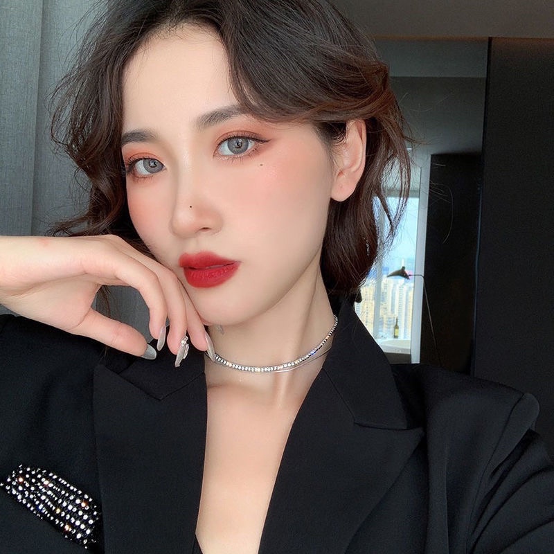 Chocker - vòng cổ 2 hàng đá nhân tạo