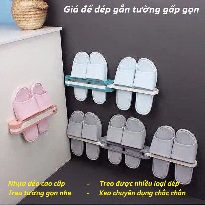 Giá để dép gắn cửa, tường tiện lợi bằng nhựa giá rẻ (MS02)