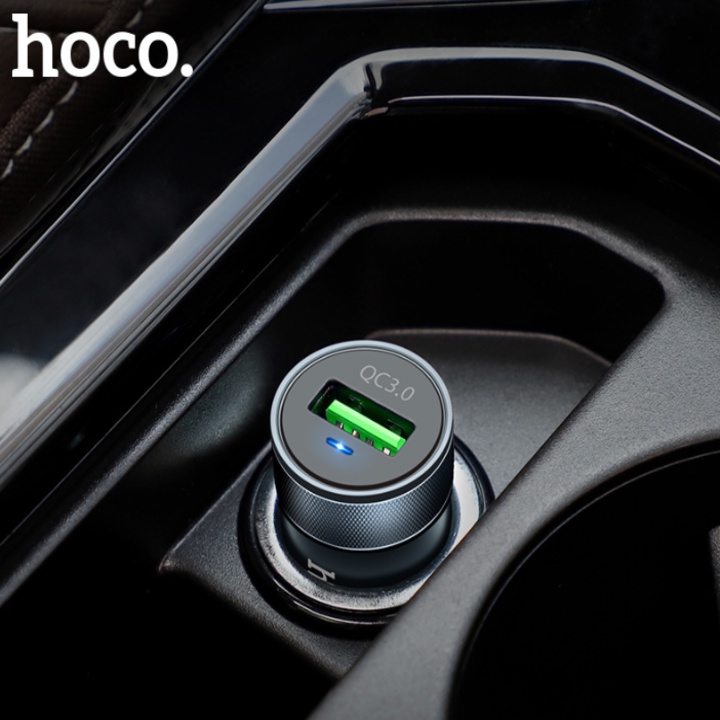 Sản Phẩm Tẩu sạc trên ô tô Hoco Z32 sạc nhanh QC3.0, công suất 18W
