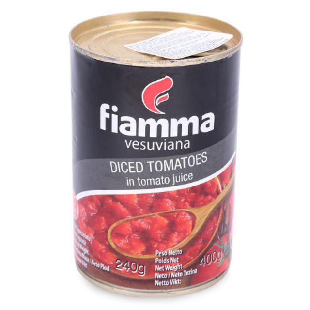 Cà chua xắt miếng FIAMMA Diced Tomatoes 400g (halal)