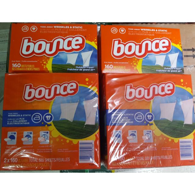 Hộp Giấy Thơm Quần Áo Bounce 160 tờ Của Mỹ