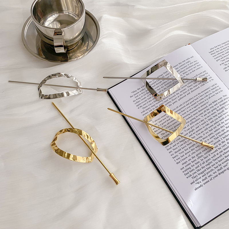 Kẹp tóc kim loại phong cách retro trẻ trung thời trang cho nữ